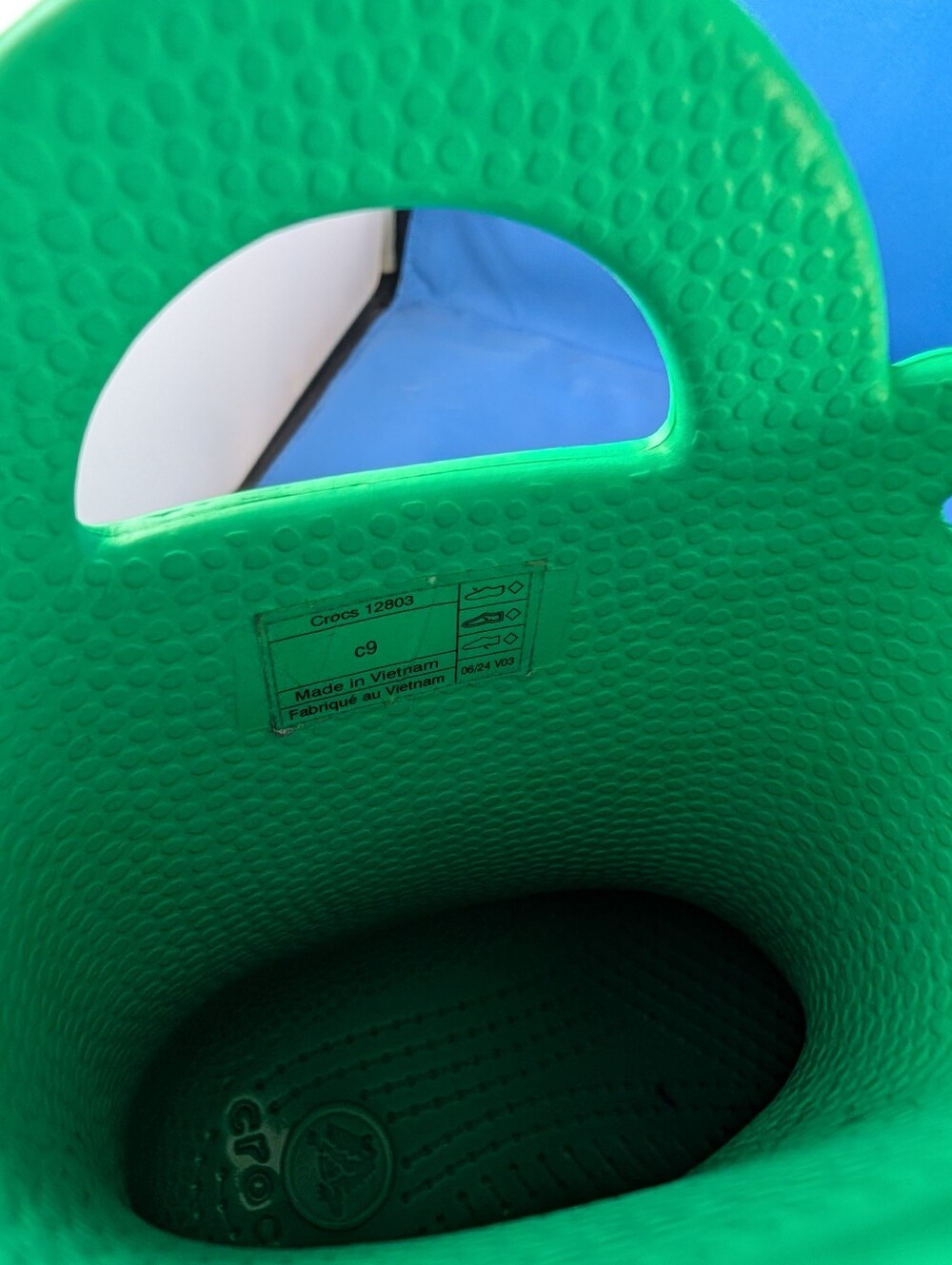 Crocs Handle It Green Rain Boots Unisex Kids Waterproof Pull-On 12803 - Picture 8 of 10